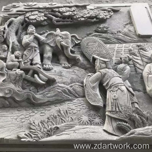 Customized Asian art marble relief